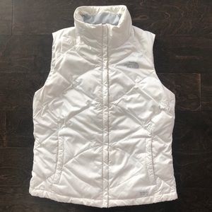 The North Face White 550 Puffer Vest, Size Small